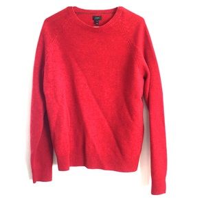 Red J Crew Lambswool Sweater